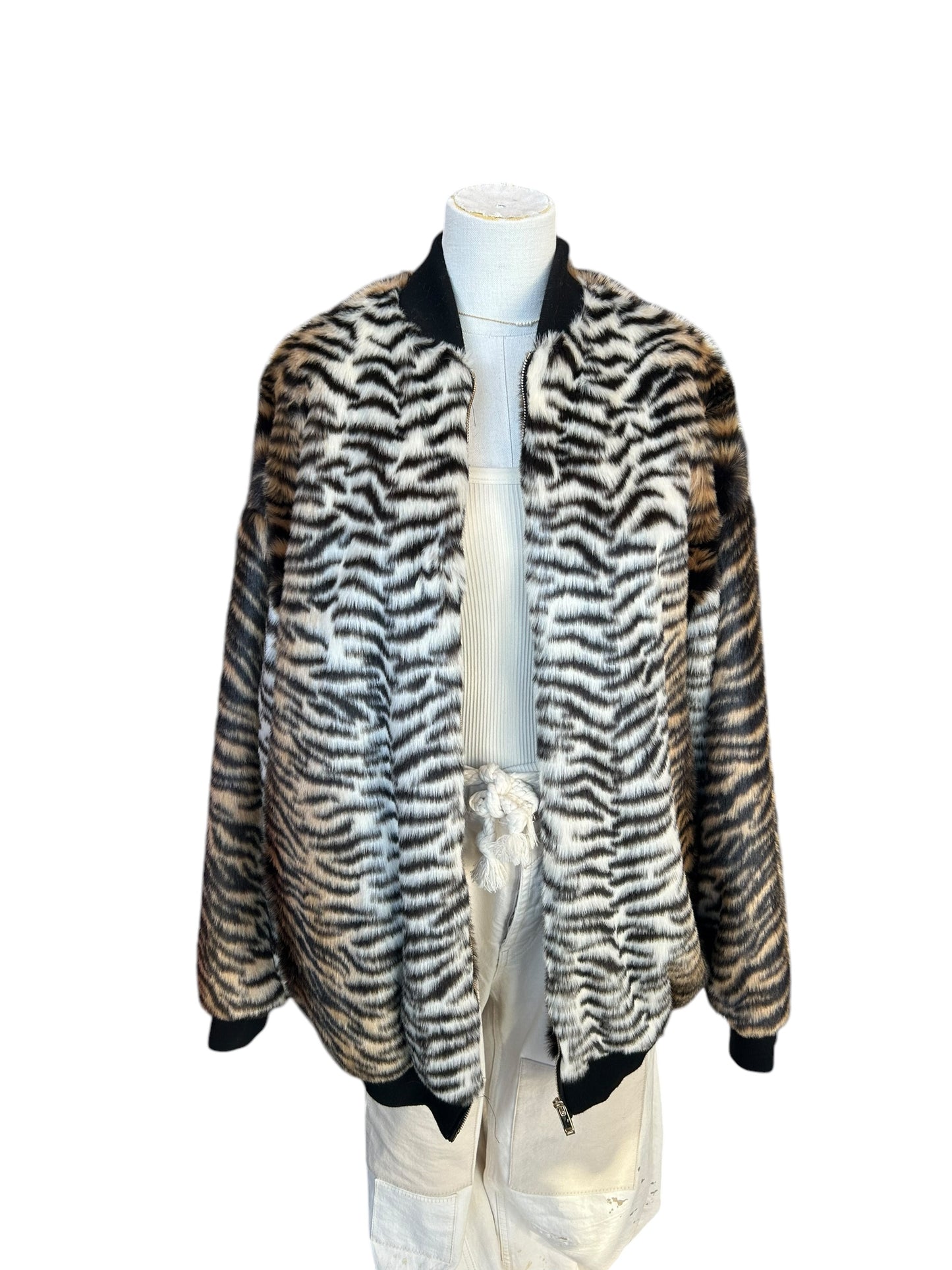 STELLA MCCARTNEY Vegan Tiger Jacket - Size 42