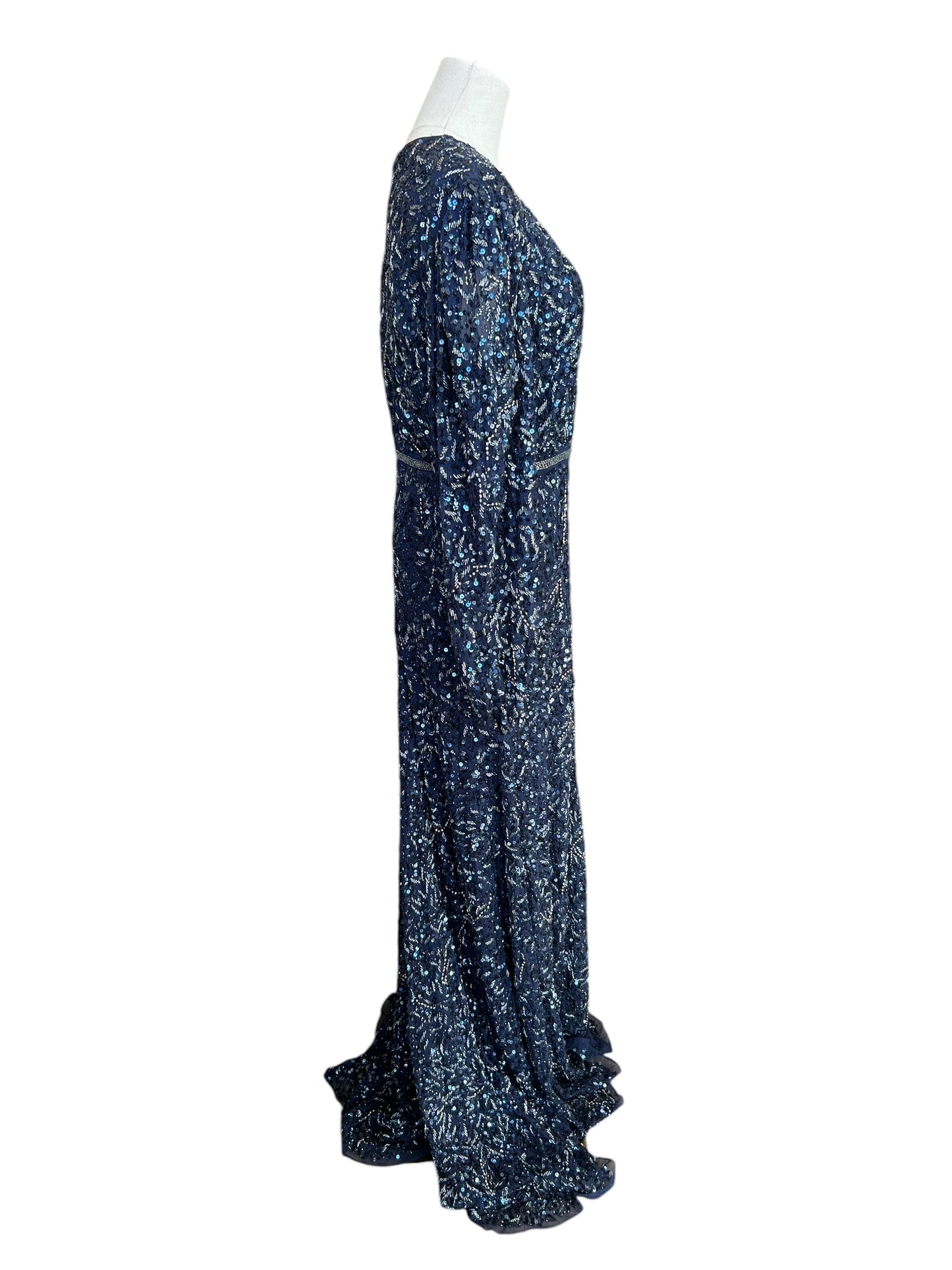 NEW MAC DUGGAL Sequin Longsleeve Gown - Size 6