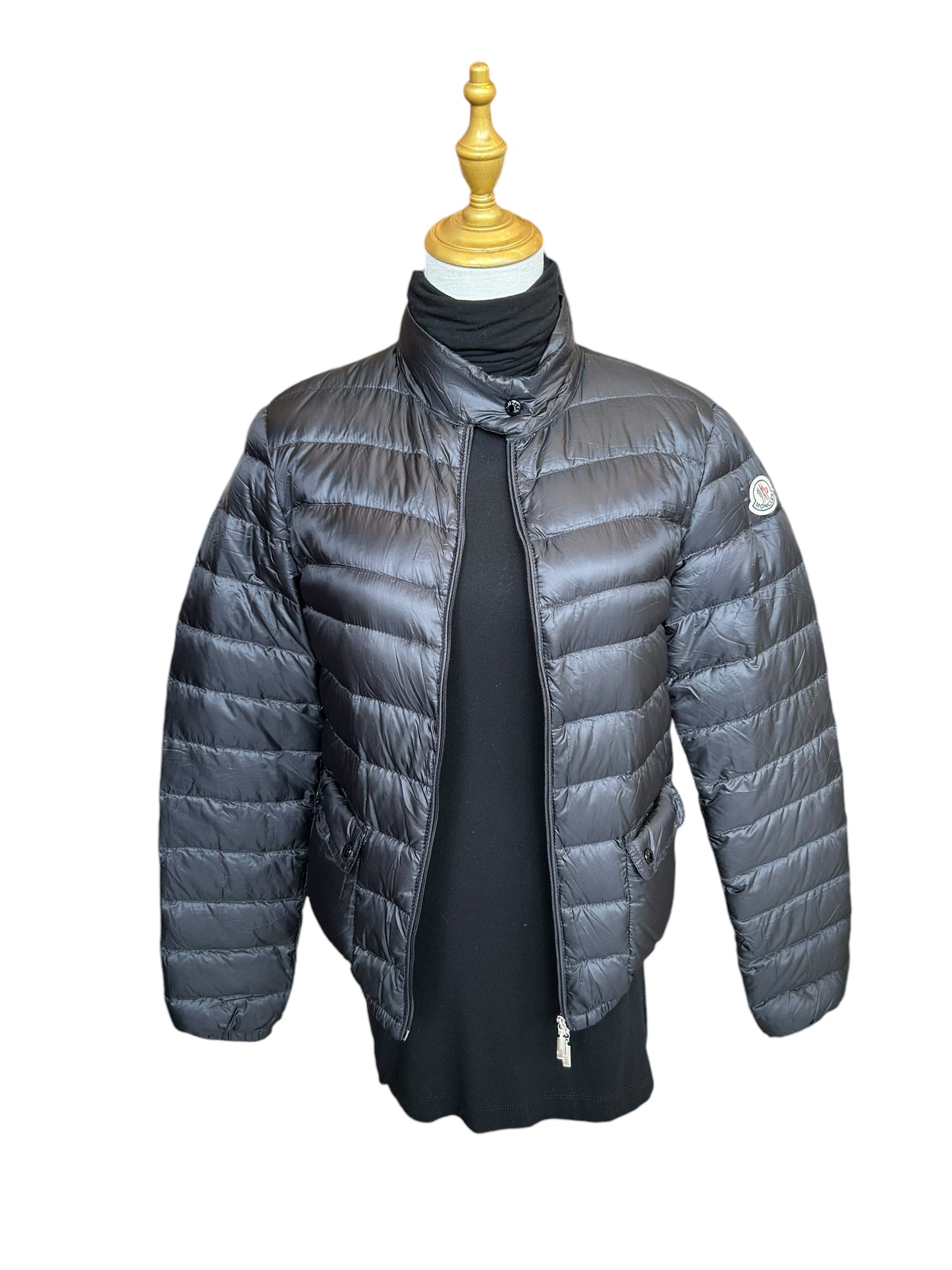 MONCLER Black Down Jacket - Size 2