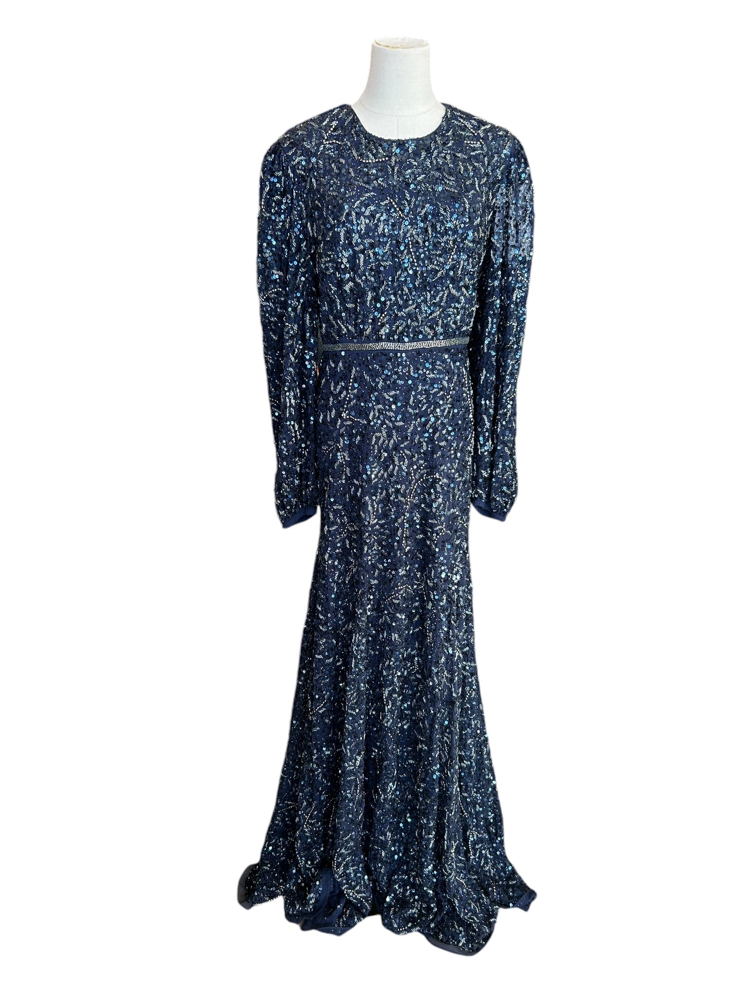 NEW MAC DUGGAL Sequin Longsleeve Gown - Size 6