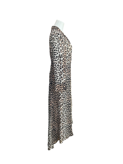 GANNI Leopard print wrap dress - Size 40