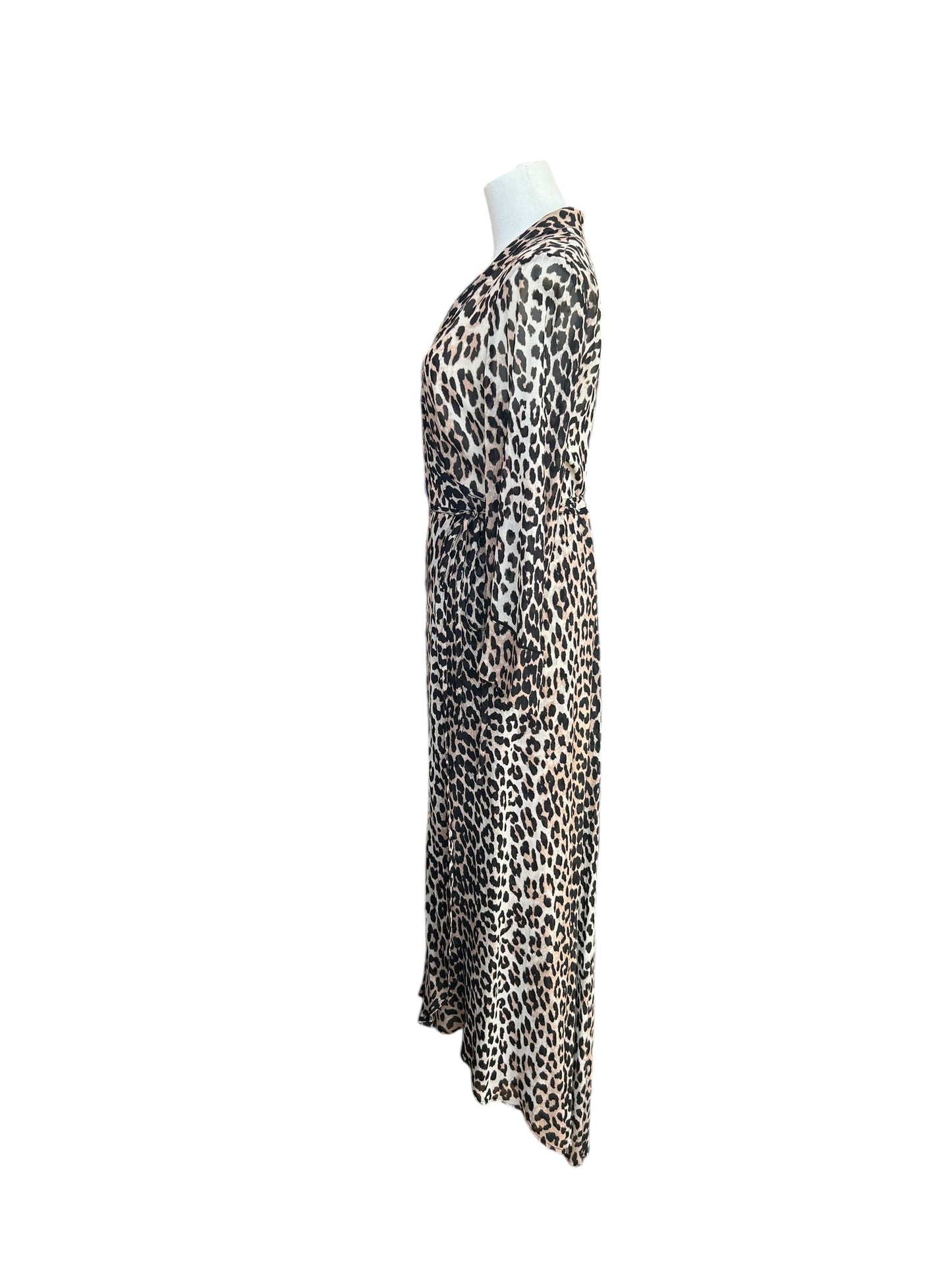 GANNI Leopard print wrap dress - Size 40