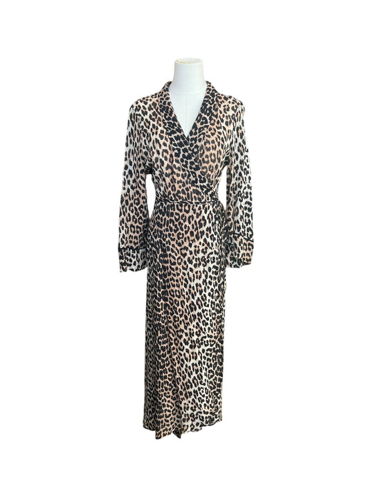 GANNI Leopard print wrap dress - Size 40