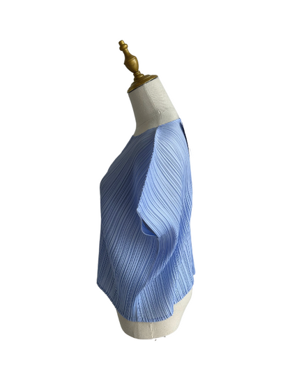 Pleats Please Issey Miyake Periwinkle Cap Sleeve Top Size - 4