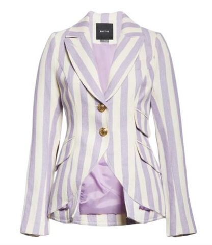 SMYTHE Lavender Awning Stripe Blazer - Size 12