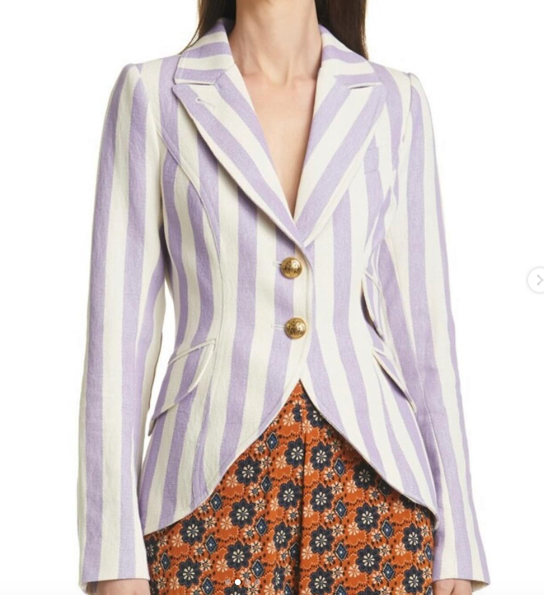 SMYTHE Lavender Awning Stripe Blazer - Size 12