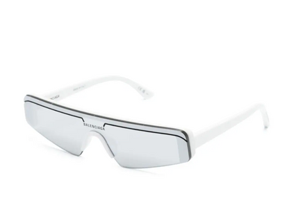 BALENCIAGA Silver Lense white frame