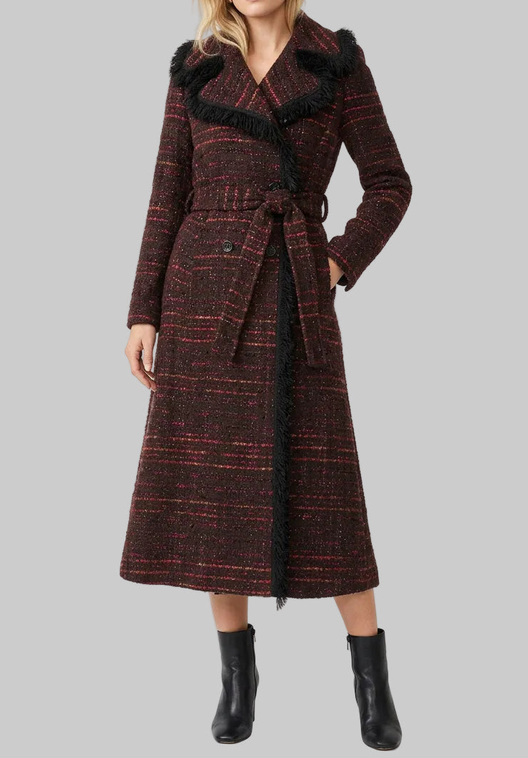 KATE SPADE Tweed Trench Coat - Size 8